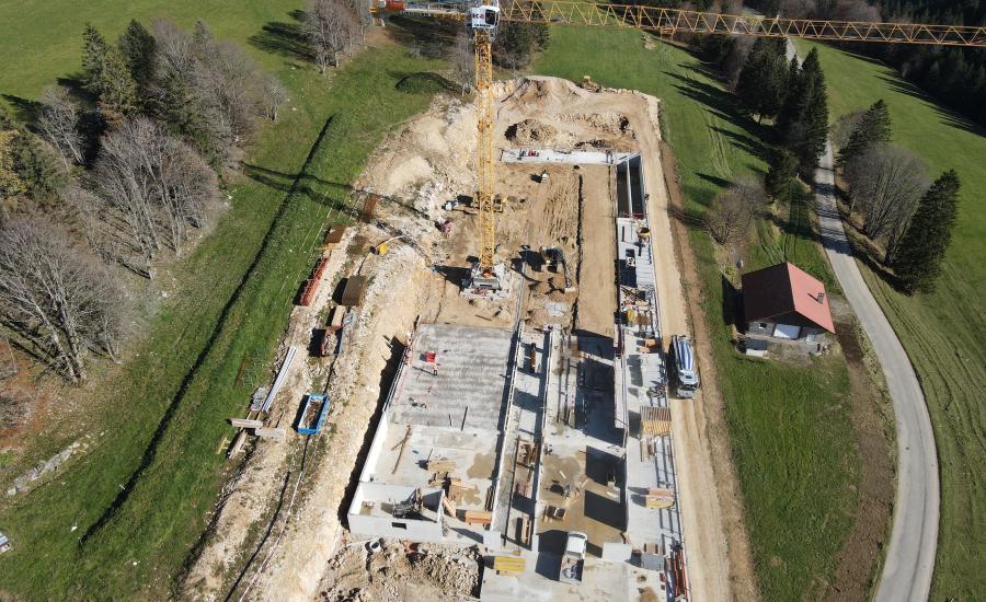 Construction d'une stabulation libre à Ste-Croix